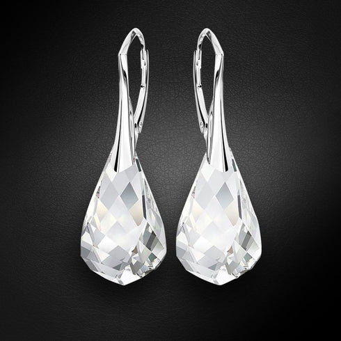 Sudraba auskari "Spirāle" ar Swarovski™ kristāliem
